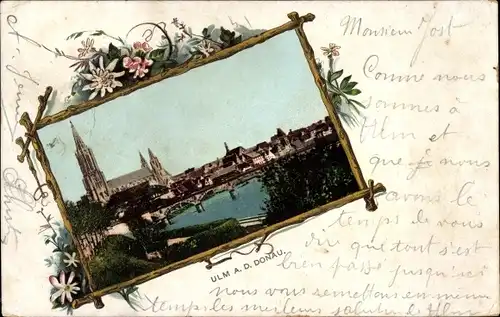 Passepartout Ak Ulm an der Donau, Teilansicht