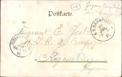 Passepartout Ak Ulm an der Donau, Teilansicht