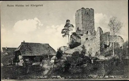 Ak Buchenberg Königsfeld im Schwarzwald Baden, Ruine Waldau