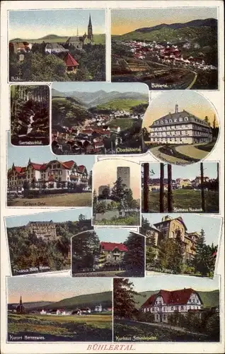 Ak Bühlertal im Schwarzwald, Kurhaus Plättig, Kurhaus Hundseck, Teilansichten