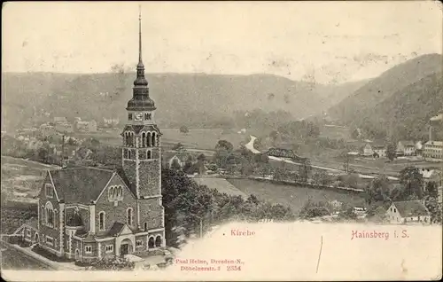 Ak Hainsberg Freital in Sachsen, Kirche