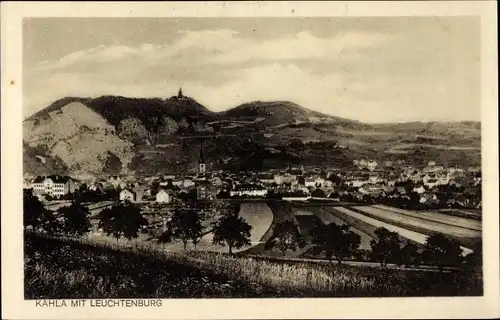 Ak Seitenroda in Thüringen, Leuchtenburg bei Kahla, Panorama