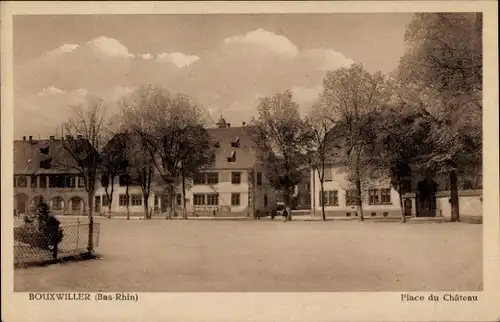 Ak Bouxwiller Buchsweiler Elsass Bas Rhin, Schlossplatz