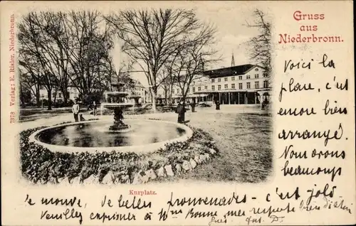 Ak Niederbronn les Bains Bad Niederbronn Elsass Bas Rhin, Kurplatz