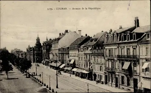 Ak Colmar Kolmar Elsass Haut Rhin, Avenue de la Republique