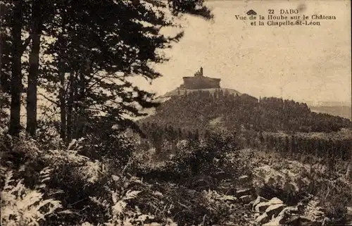 Ak Dagsburg Dabo Lothringen Moselle, Gesamtansicht, Schloss, Kapelle St Leon