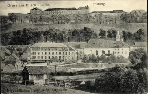 Ak Bitche Bitsch Lothringen Moselle, Festung, Bischöfliches Institut St Augustin