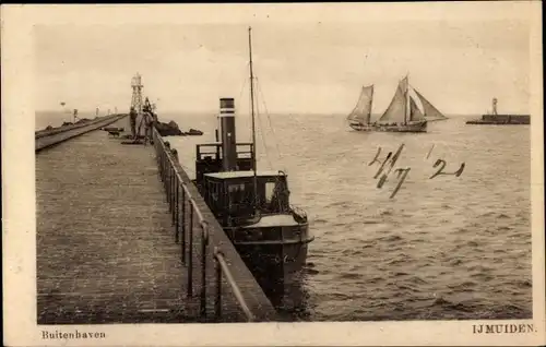Ak IJmuiden Ymuiden Velsen Nordholland, Buitenhaven