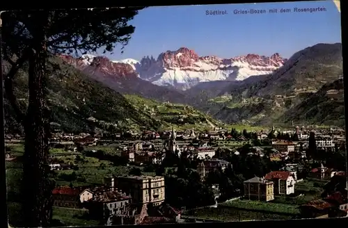 Ak Gries Bozen Bolzano Südtirol, Rosengarten