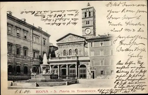 Ak Roma Rom Lazio, S. Maria in Trastevere
