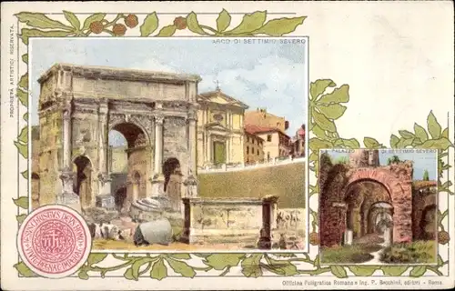 Ak Rom, Arco di Settimio Severo, Palazzo