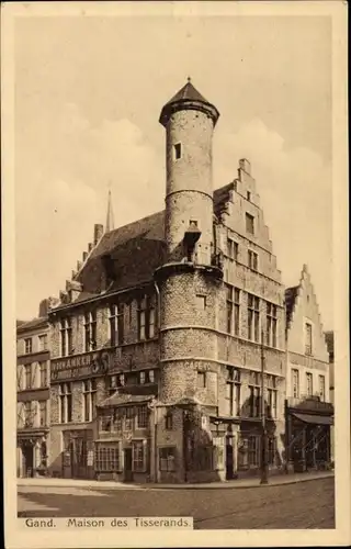 Ak Gand Gent Ostflandern, Maison des Tisserands