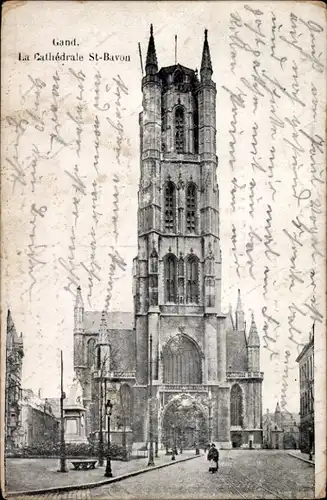 Ak Gand Gent Ostflandern, La Cathedrale St-Bavon
