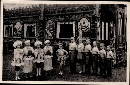 Ak Schäfers Märchenstadt Liliput, Berlin, Gruppenbild