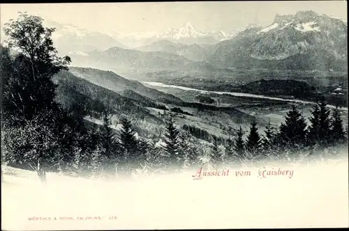 Ak Salzburg in Österreich, Aussicht vom Gaisberg