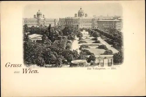 Ak Wien 1 Innere Stadt, Volksgarten