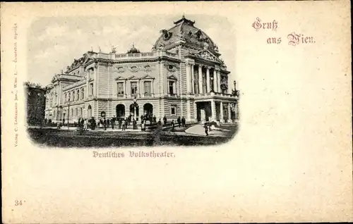 Ak Wien 1 Innere Stadt, Deutsches Volkstheater