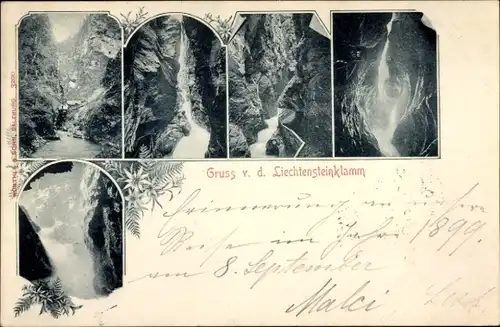 Ak Sankt Johann im Pongau in Salzburg, Liechtensteinklamm