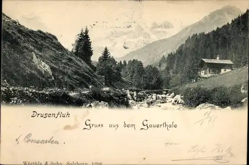 Ak Drusenfluh Gauerthal, Partie im Gauerthal