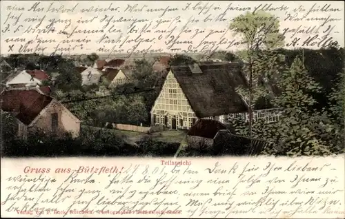 Ak Bützfleth Stade in Niedersachsen, Totalansicht, Häuser