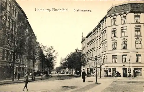 Ak Hamburg Eimsbüttel, Stellingerweg, Straßenansicht, Gastwirtschaft