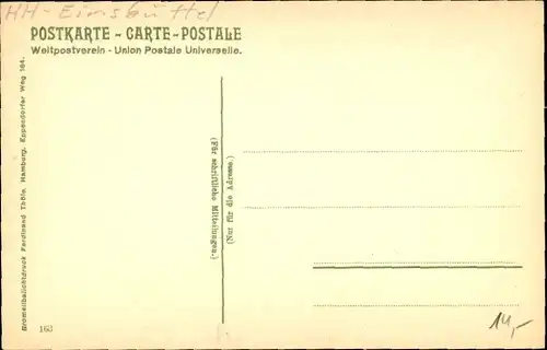 Ak Hamburg Eimsbüttel, Stellingerweg, Straßenansicht, Gastwirtschaft