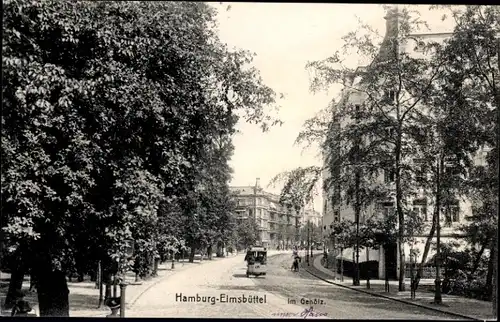 Ak Hamburg Eimsbüttel, Im Gehölz, Straßenbahn