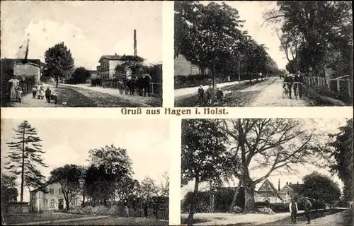 Ak Hagen in Holstein, Ortsansichten