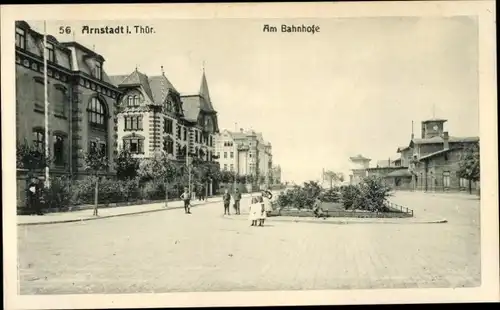 Ak Arnstadt in Thüringen, Bahnhofstraße, Kinder