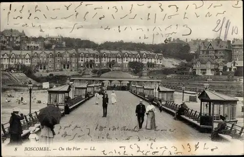 Ak Boscombe Bournemouth Dorset England, Am Pier