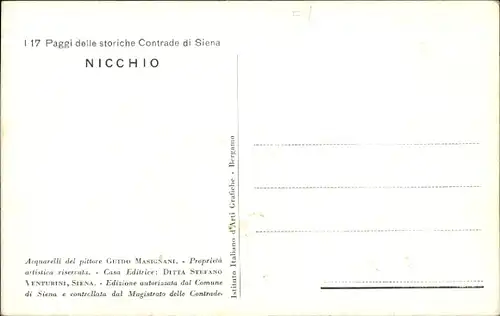 Künstler Ak Masignani, G., Paggi delle storiche Contrade di Siena, Nicchio