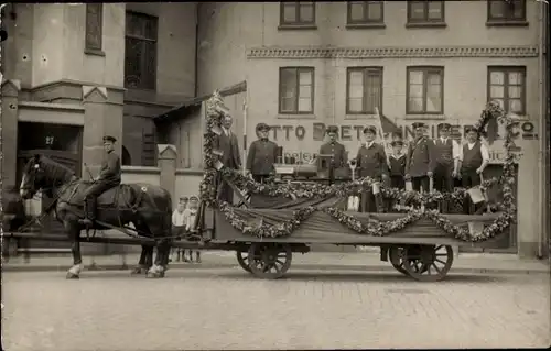 Foto Ak Hamburg Harburg, Tapetenmanufaktur Lüneburger Straße 26B, Gewerkschaftsfest Aug. 1925