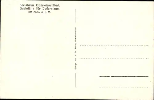 Ak Oberwiesenthal im Erzgebirge, Kreisheim der Deutschen Turnerschaft