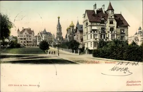 Ak Karlovy Vary Karlsbad Stadt, Westend