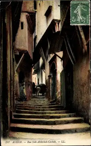 Ak Algier Algier Algerien, Rue Sidi Abdallah Casbah