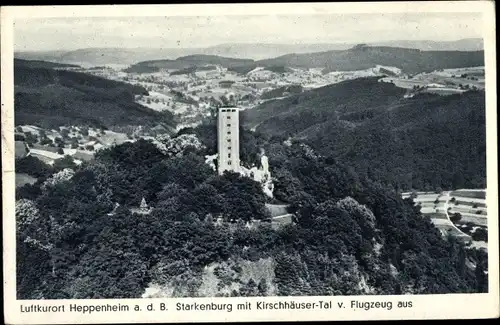 Ak Heppenheim an der Bergstraße Hessen, Starkenburg, Kirschhäuser Tal, Fliegeraufnahme