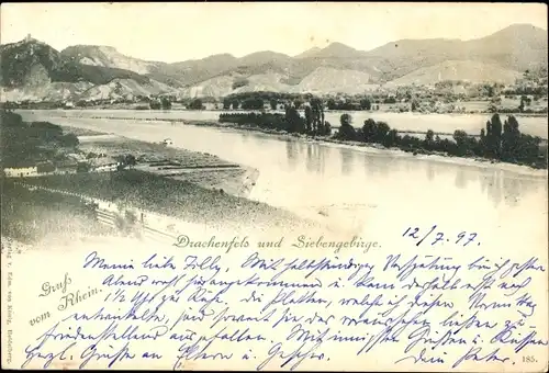 Ak Königswinter am Rhein, Drachenfels, Siebengebirge