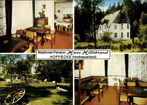 Ak Hoppecke Brilon im Sauerland, Waldhotel Pension haus Hillebrand, Innenansichten