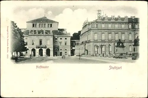 Ak Stuttgart in Württemberg, Hoftheater