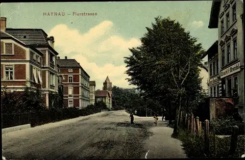 Ak Chojnów Haynau Schlesien, Flurstraße, Geschäft Erhard Brandel