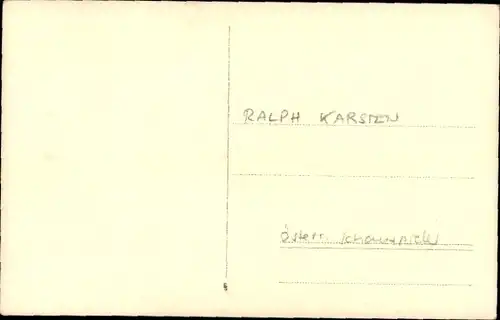 Ak Schauspieler Ralph Karsten, Portrait, Autogramm