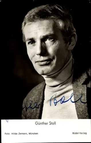 Ak Schauspieler Günther Stoll, Portrait, Autogramm