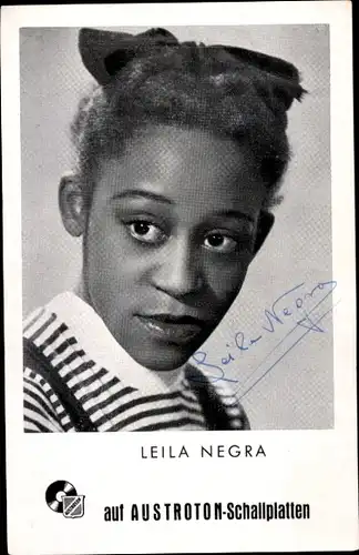 Ak Schauspielerin Leila Negra, Portrait, Autogramm, Sängerin