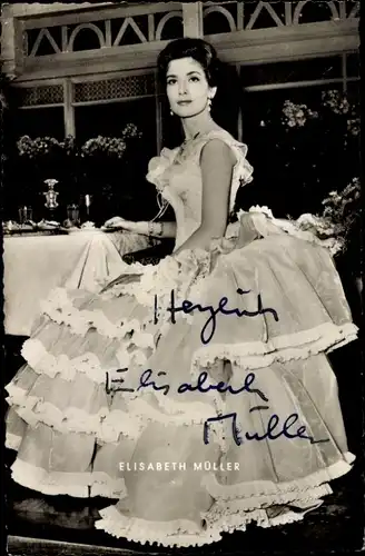 Ak Schauspielerin Elisabeth Müller, Portrait, Autogramm, Skandal in Ischl