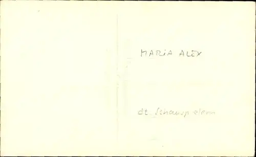 Ak Schauspielerin Maria Alex, Portrait, Autogramm, Hut, Schirm