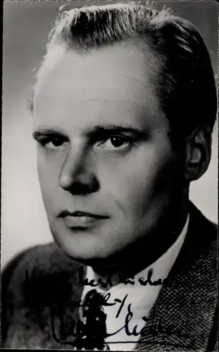 Ak Schauspieler Albert Lieven, Portrait, Autogramm