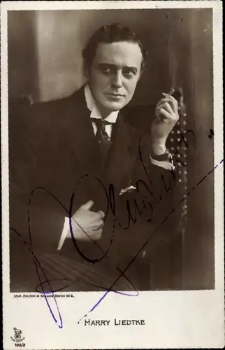 Ak Schauspieler Harry Liedtke, Portrait, Autogramm, Anzug