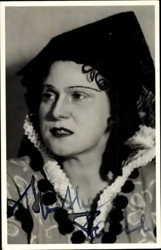 Ak Schauspielerin Hertha Fand,  Portrait, Autogramm