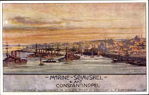 Künstler Ak Bitterlich, G., Konstantinopel Istanbul Türkei, Marine-Schauspiel, 4. Akt