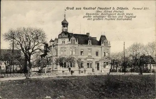 Ak Neudorf Döbeln in Sachsen, Gasthof Neudorf